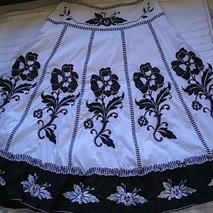 Boston Proper embroidered skirt